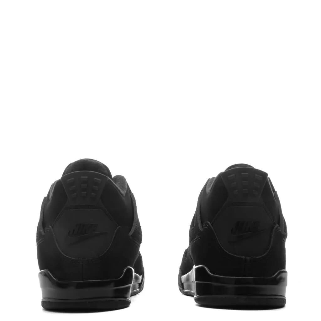 Air Jordan 4 Retro 'Black Cat' (PS) - Black/Light Graphite - Image 4