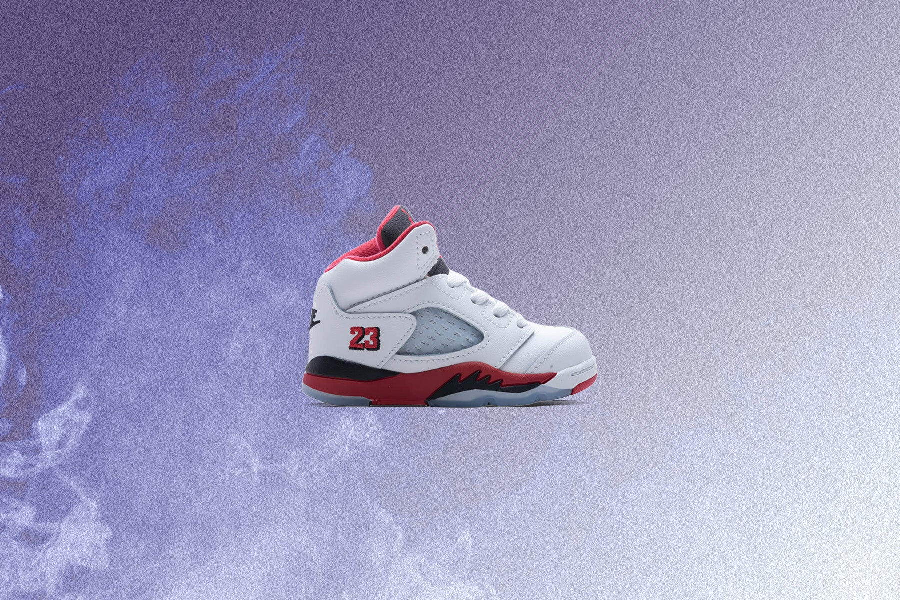 Air Jordan 5 Retro OG Fire Red 'Black Tongue' (TD) - White/Fire Red/Black - Image 5