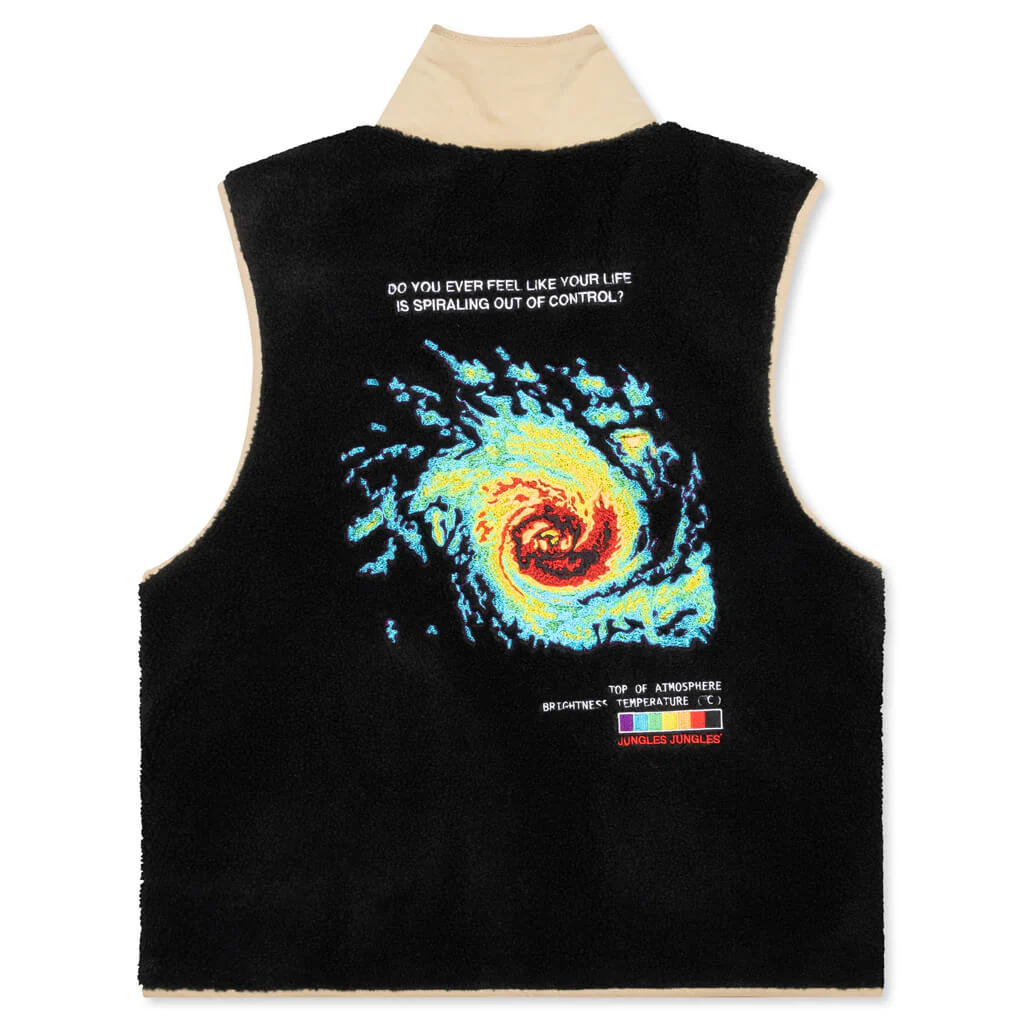 Spiralling Sherpa Vest - Black - Image 2
