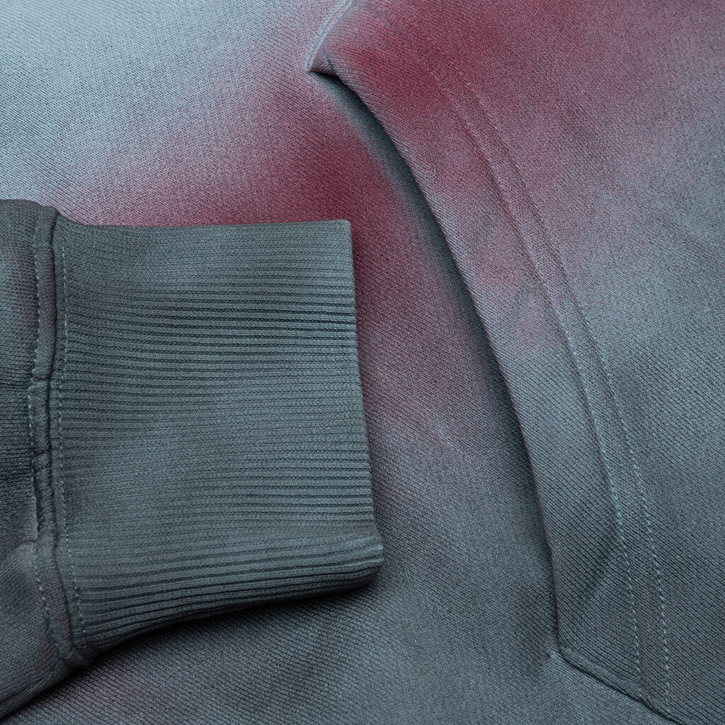 Spray Dyed Hoodie - Blue/Rose - Image 3