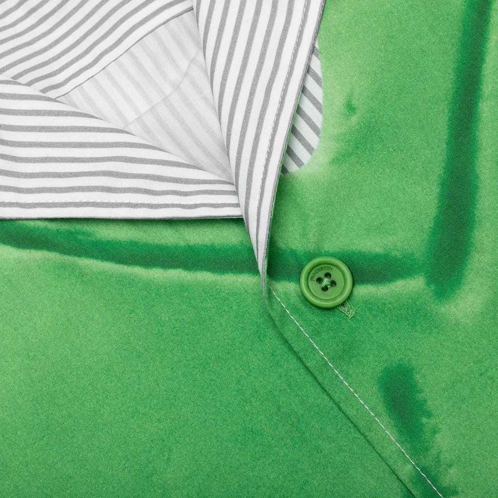 Clay Trompe L'Oeil Print S/S Shirt - Light Grey/Green - Image 3