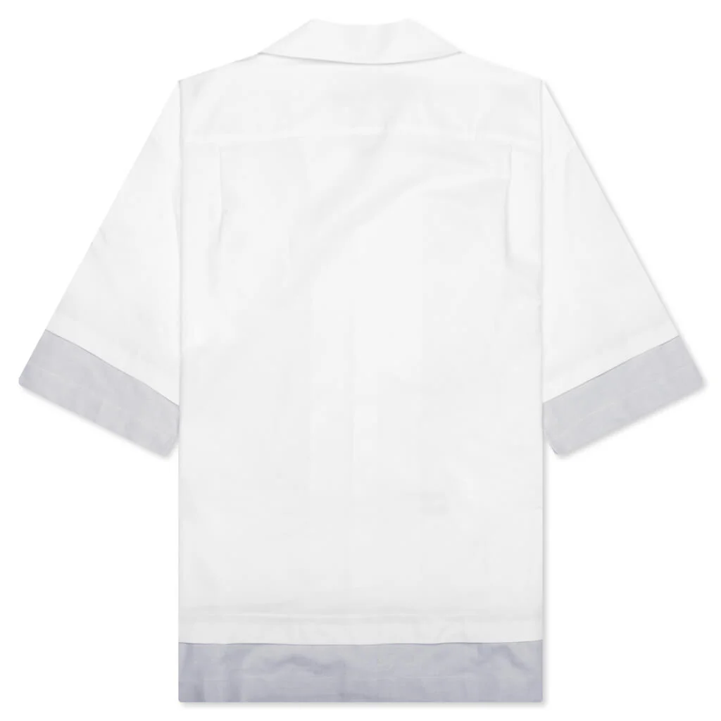 Double Layer Short Sleeve Shirt - White - Image 2