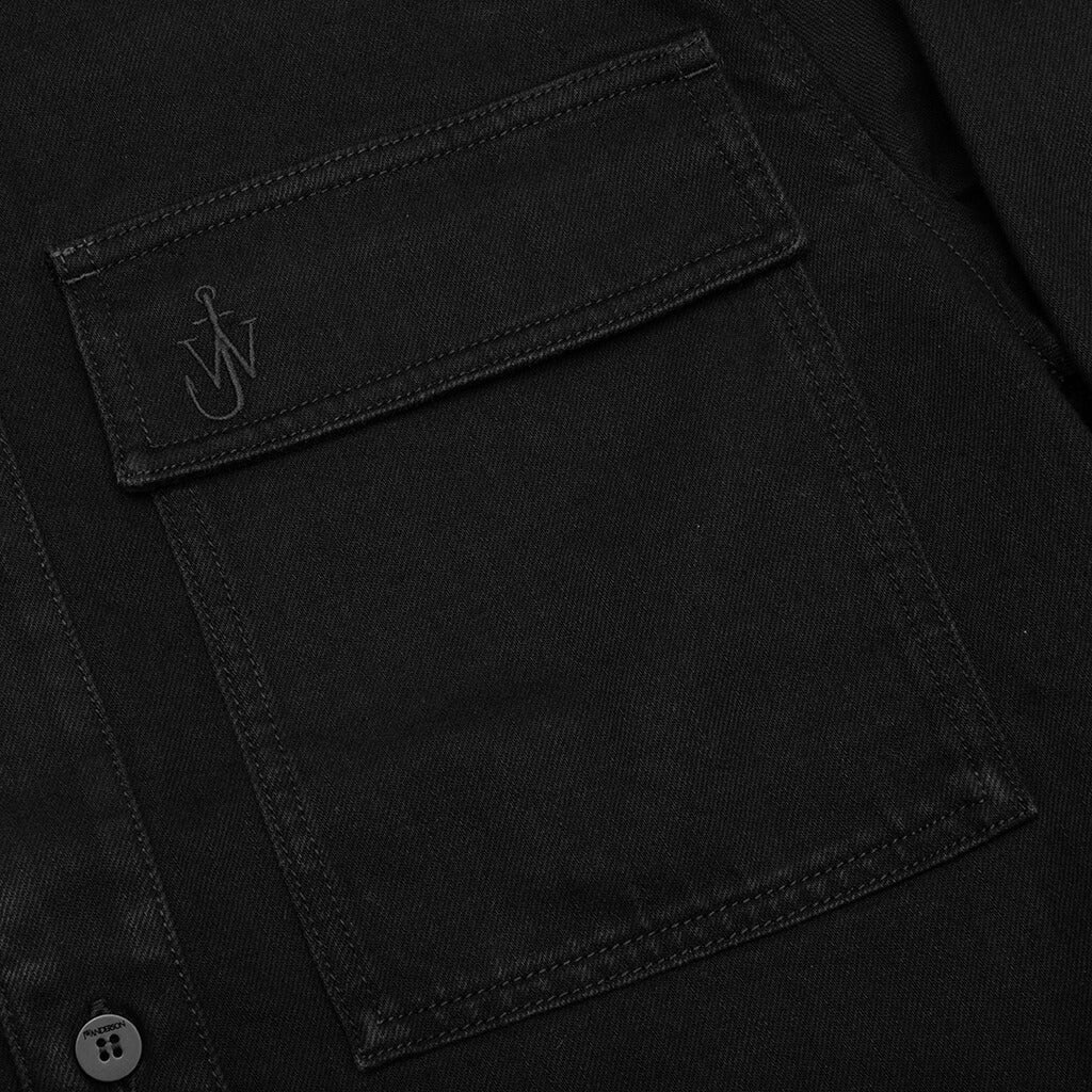 Patchwork Overshirt - Black - Image 4