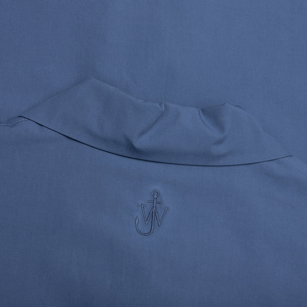 Quilted Pocket Polo Top - Light Indigo - Image 3