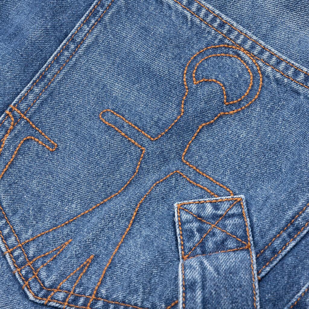 Twisted Workwear Shorts - Light Blue Denim - Image 4