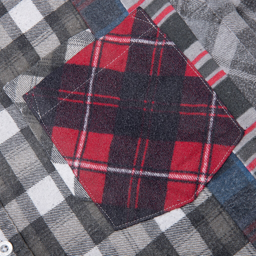 Flannel Shirt 7 Cuts Wide Reflection Shirt - Assorted - Image 4