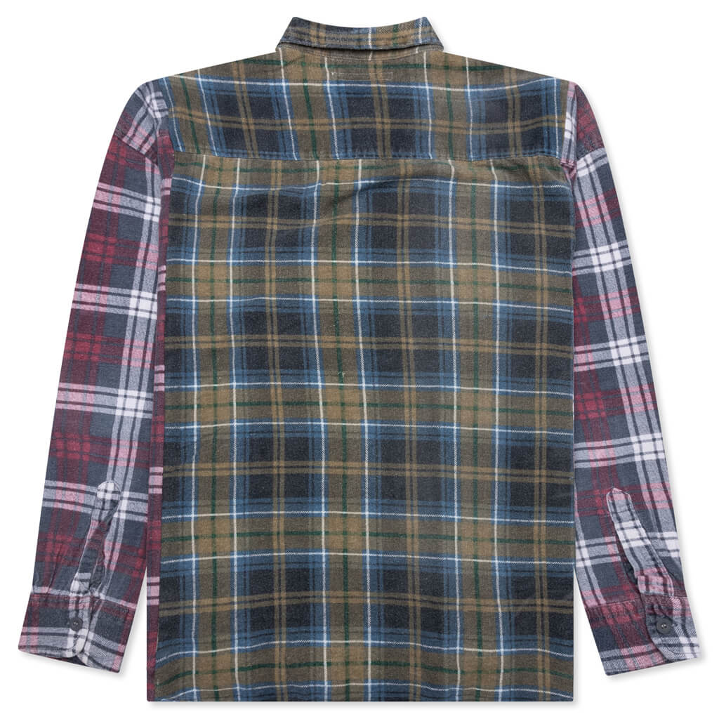 Flannel Shirt Ribbon Wide Reflection Shirt - Assorted - Image 2