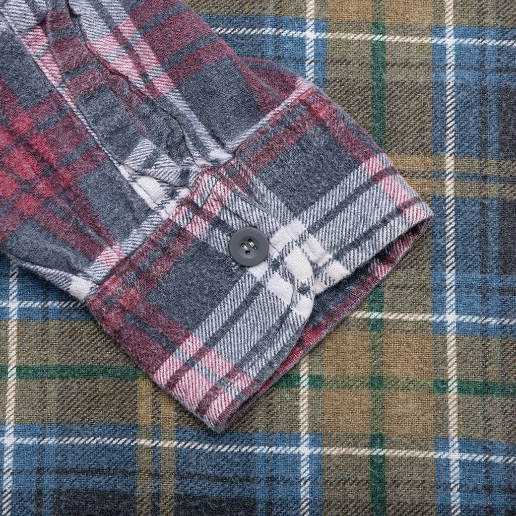 Flannel Shirt Ribbon Wide Reflection Shirt - Assorted - Image 5