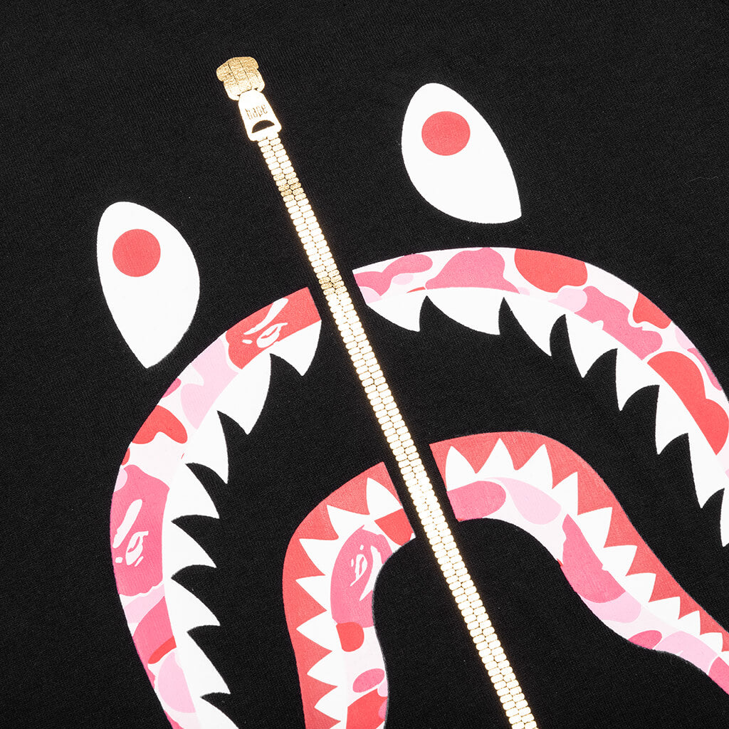 Kid's ABC Camo Shark L/S Tee - Black/Pink - Image 3