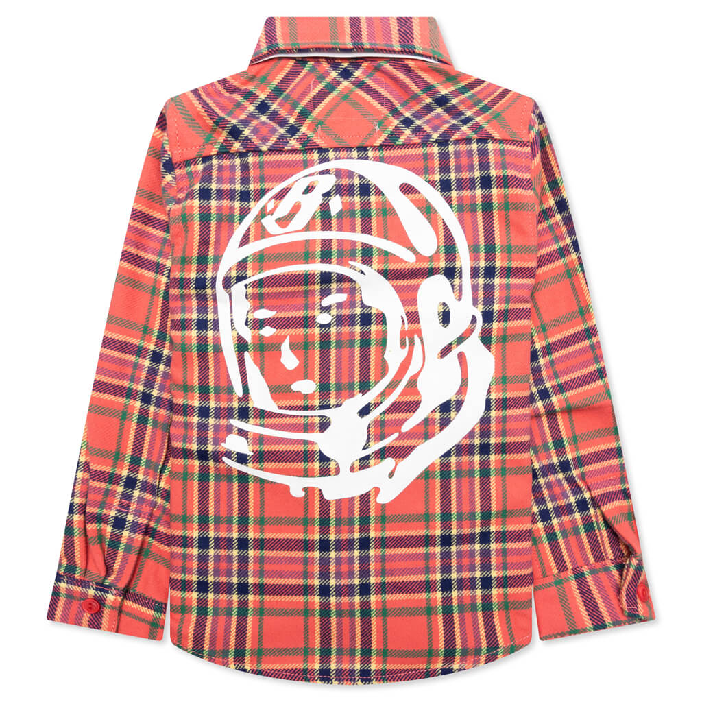 Kids BB Heart L/S Woven - Virtual Pink - Image 2