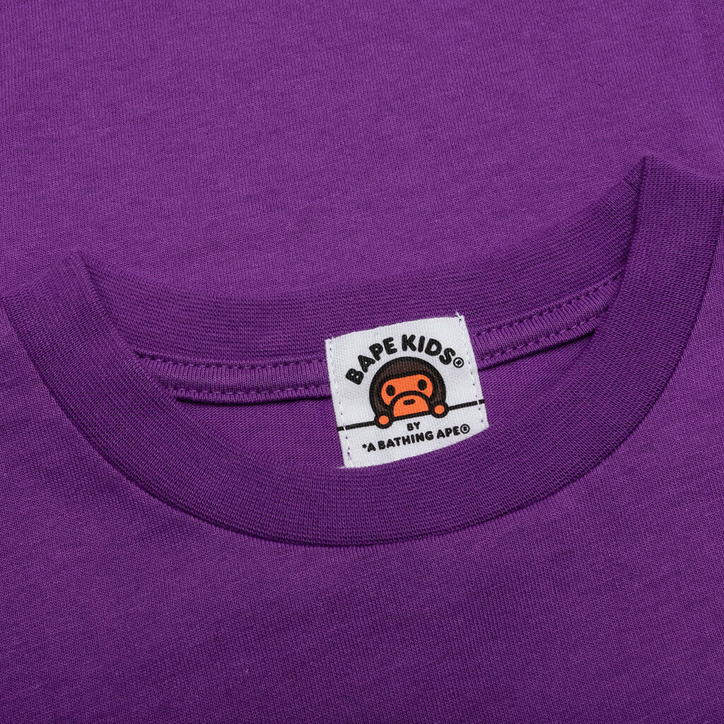 Kid's Colors Side Shark Tee - Purple - Image 3