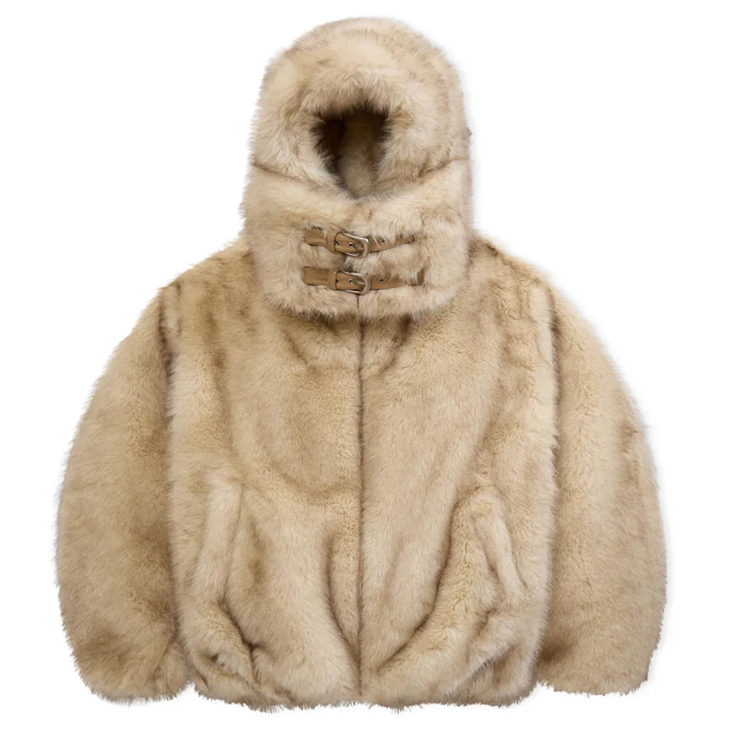 Fur Hoodie - Cream