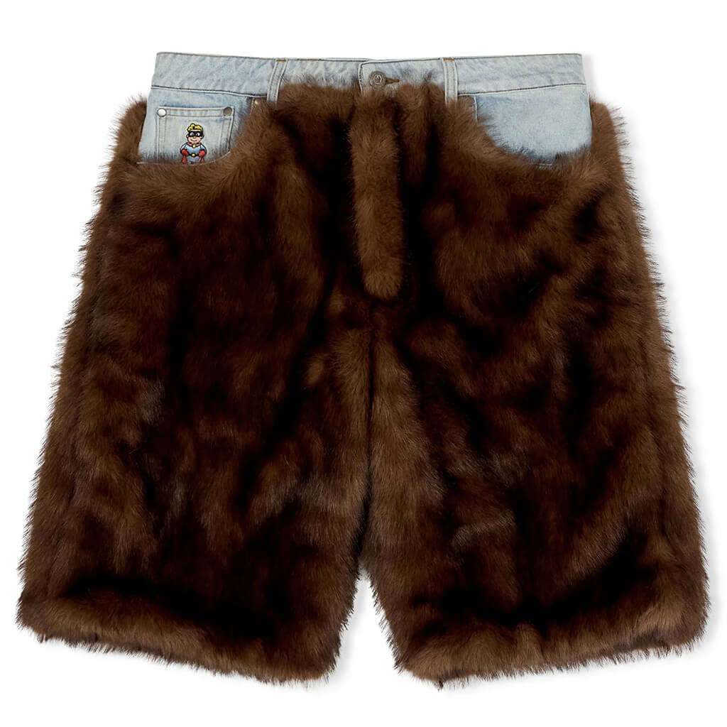 Fur Shorts - Brown