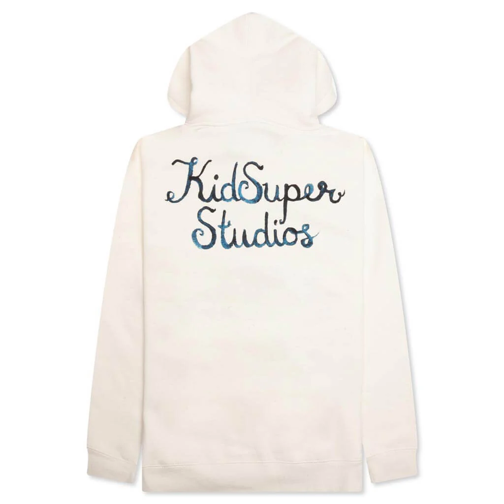 Script Logo Hoodie - Cream - Image 2