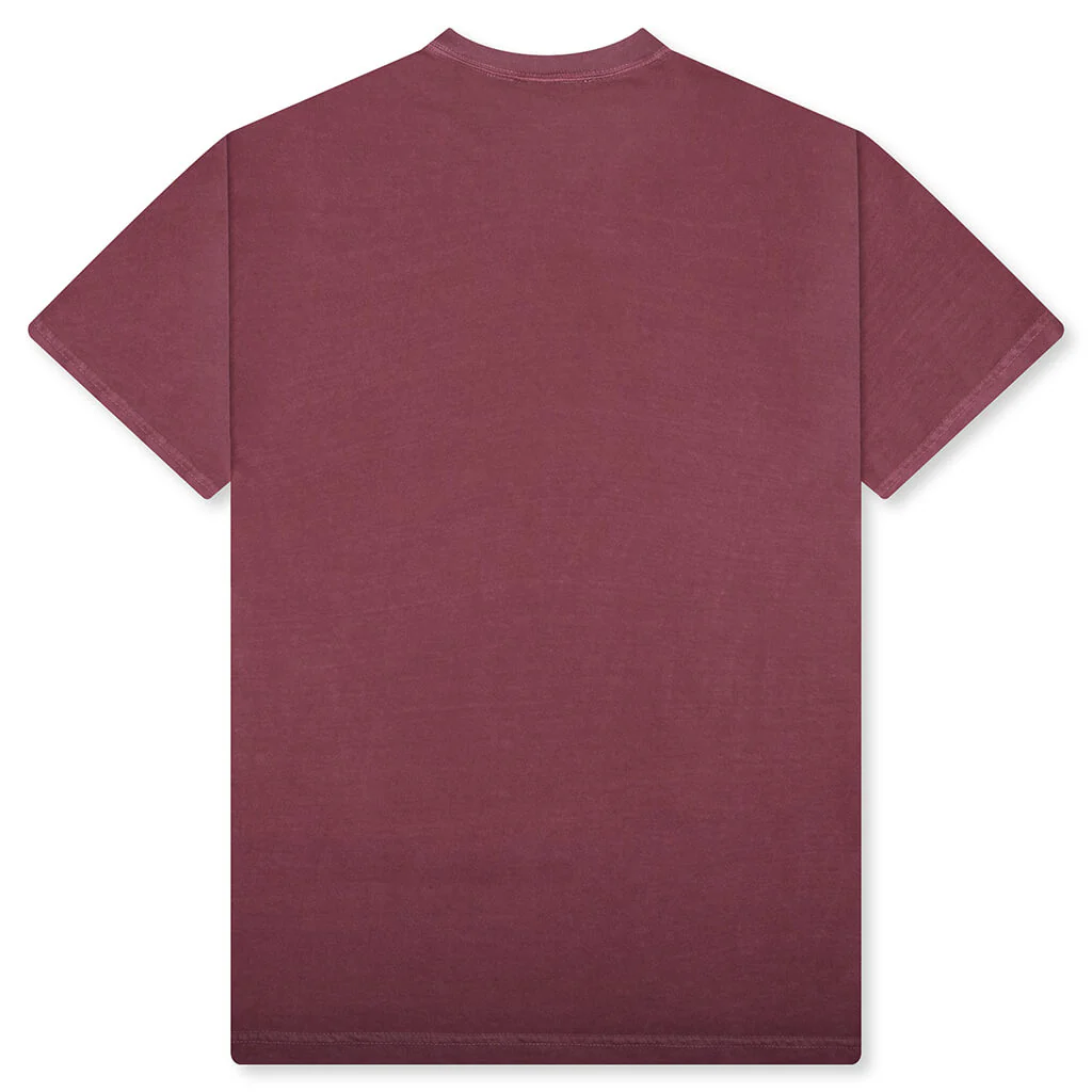 Watercolor Tee - Burgundy - Image 2