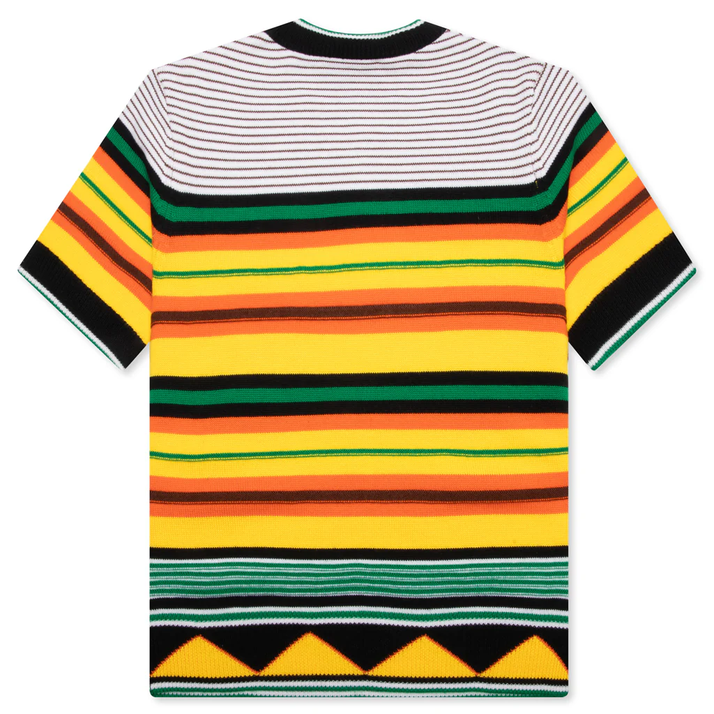 Knitted Wool Striped Tee - Multi Stripe - Image 2