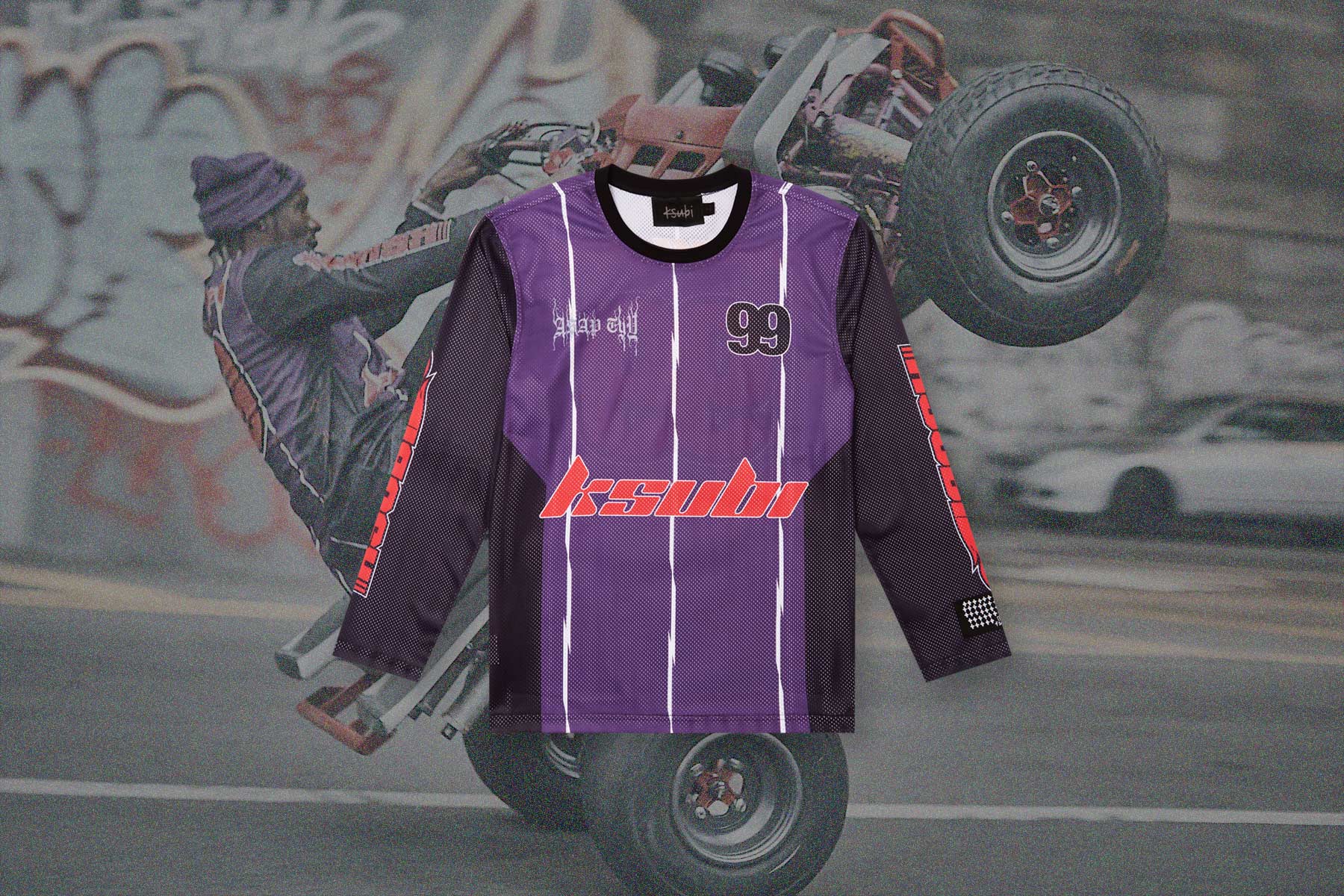 Ksubi x ASAP TyY Moto Jersey - Purple - Image 6