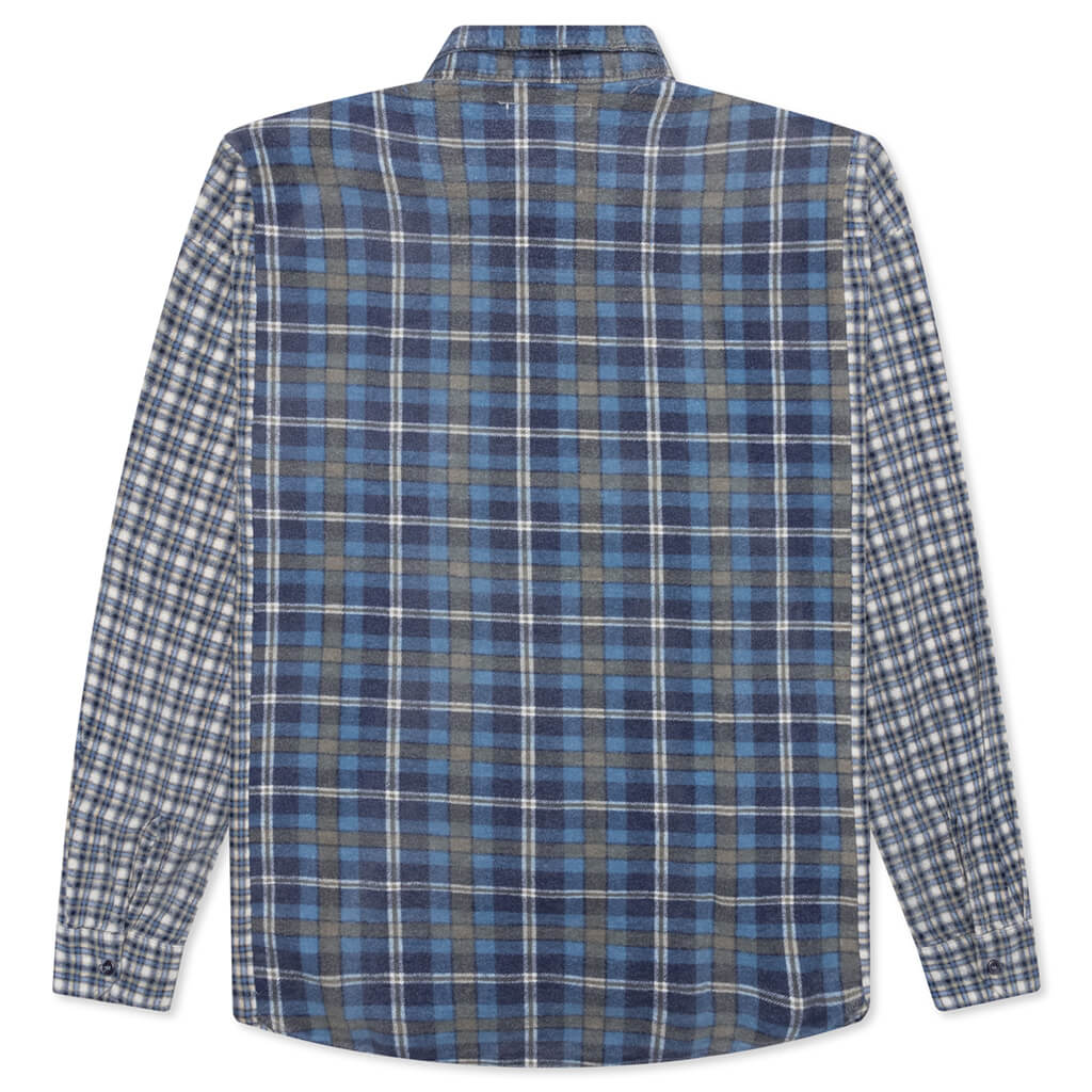 Flannel Shirt Ribbon Wide Reflection Shirt - Assorted - Image 2