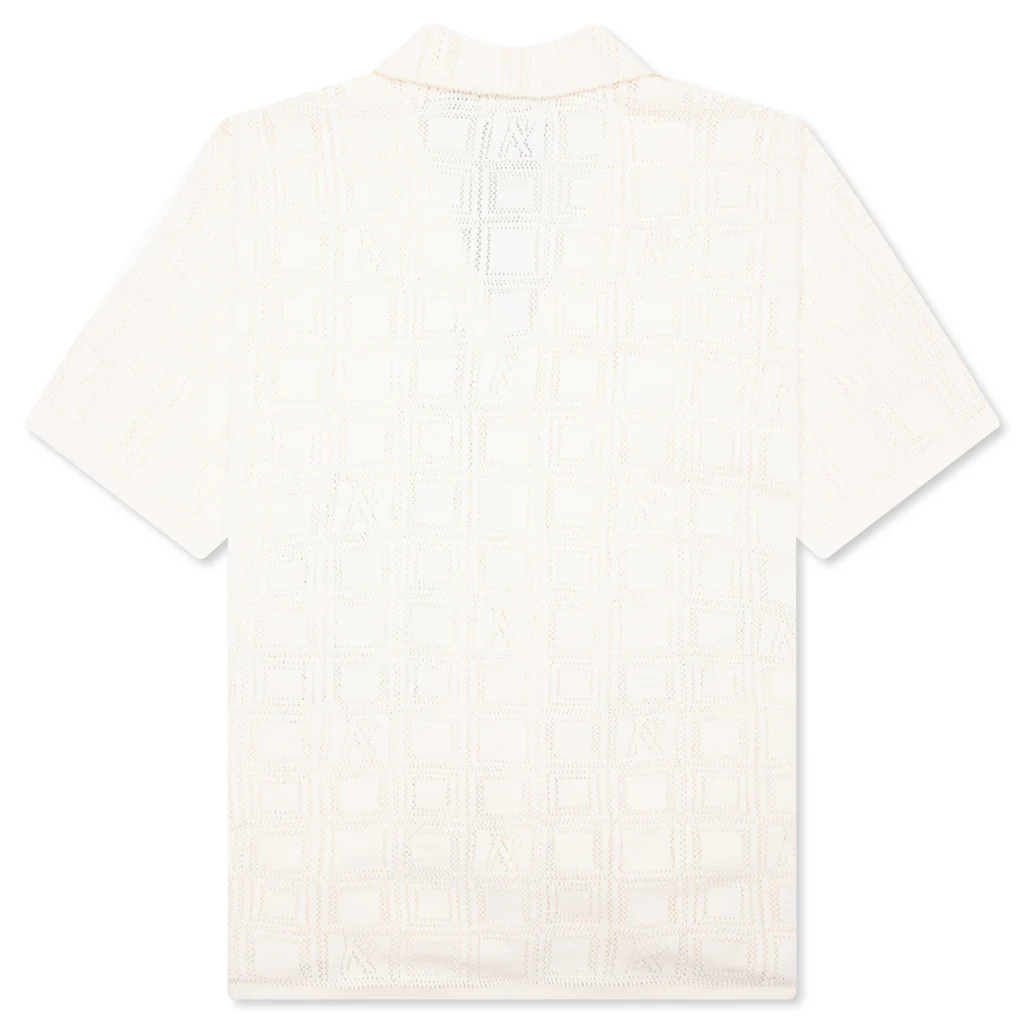 Lace Knit Shirt - Chalk - Image 2