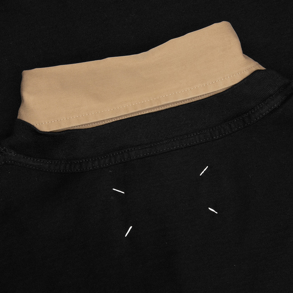 Layered Polo Shirt - Black/Camel - Image 5