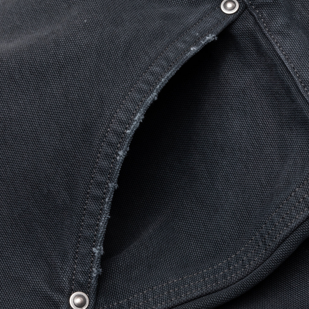 Stud Denim Shorts - Grey - Image 3