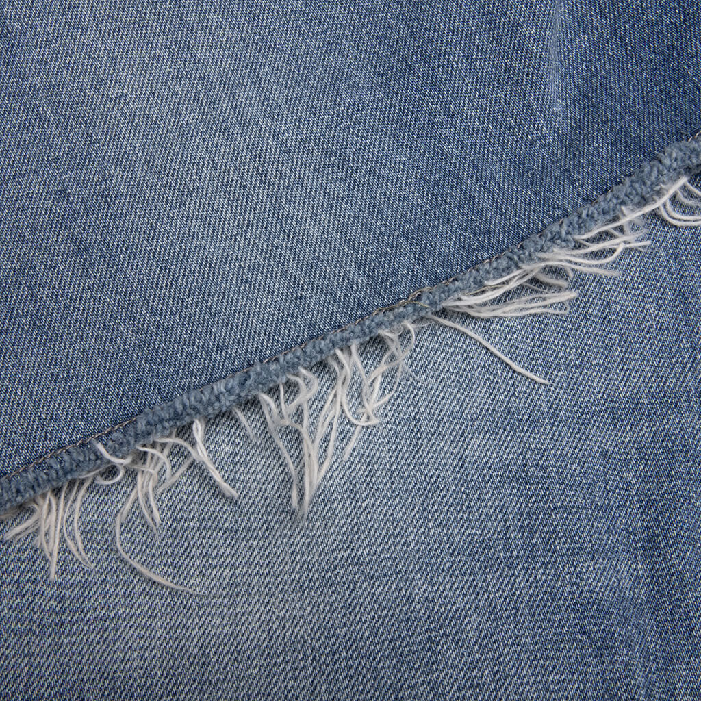 Stud Denim Shorts - Light Blue - Image 5