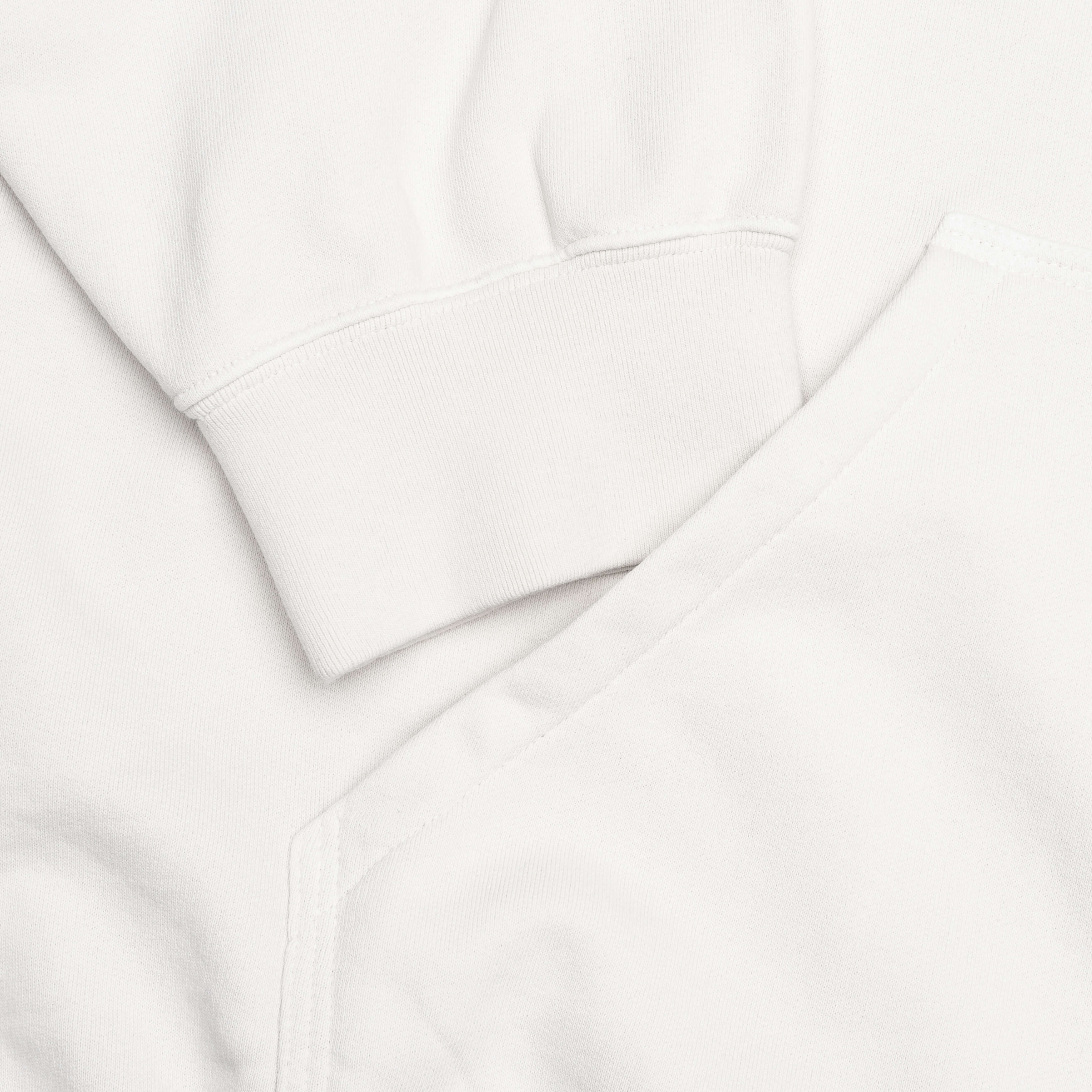 Reverse Applicated Stitch Logo Zipped Hoodie - Ecru - Image 4