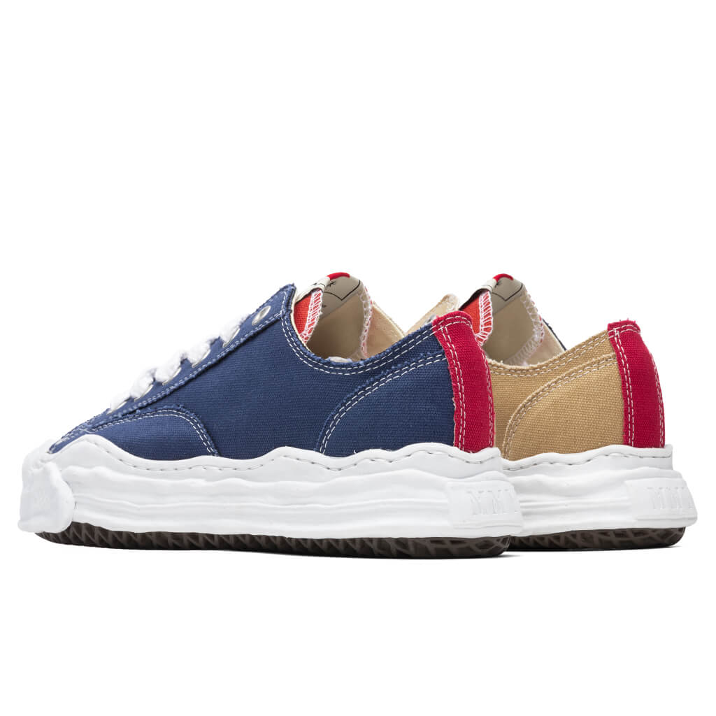Hank Low OG Sole Toe Cap Canvas Sneaker - Navy/Beige - Image 3