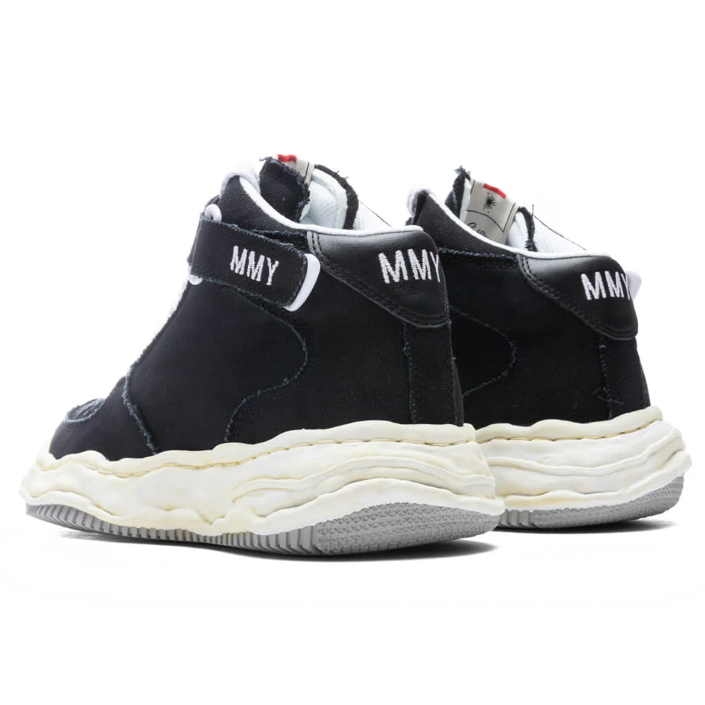 Wayne High OG Sole Washed Canvas Sneaker - Black - Image 3