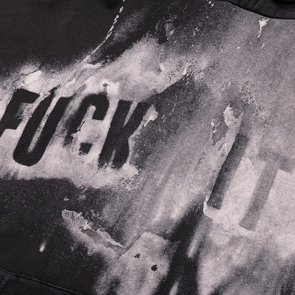 Mark Flood Oversized Graphic Hoodie - Washed Black - Image 4
