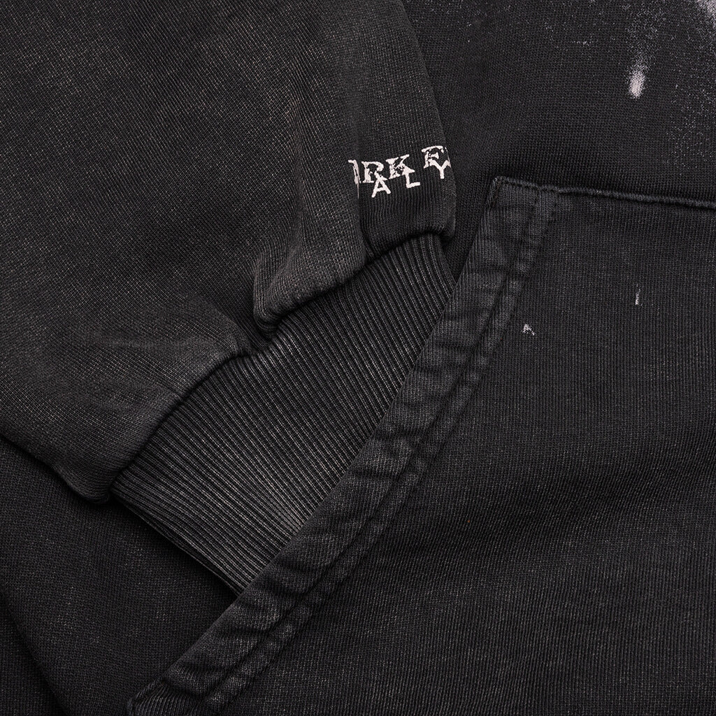 Mark Flood Oversized Graphic Hoodie - Washed Black - Image 5