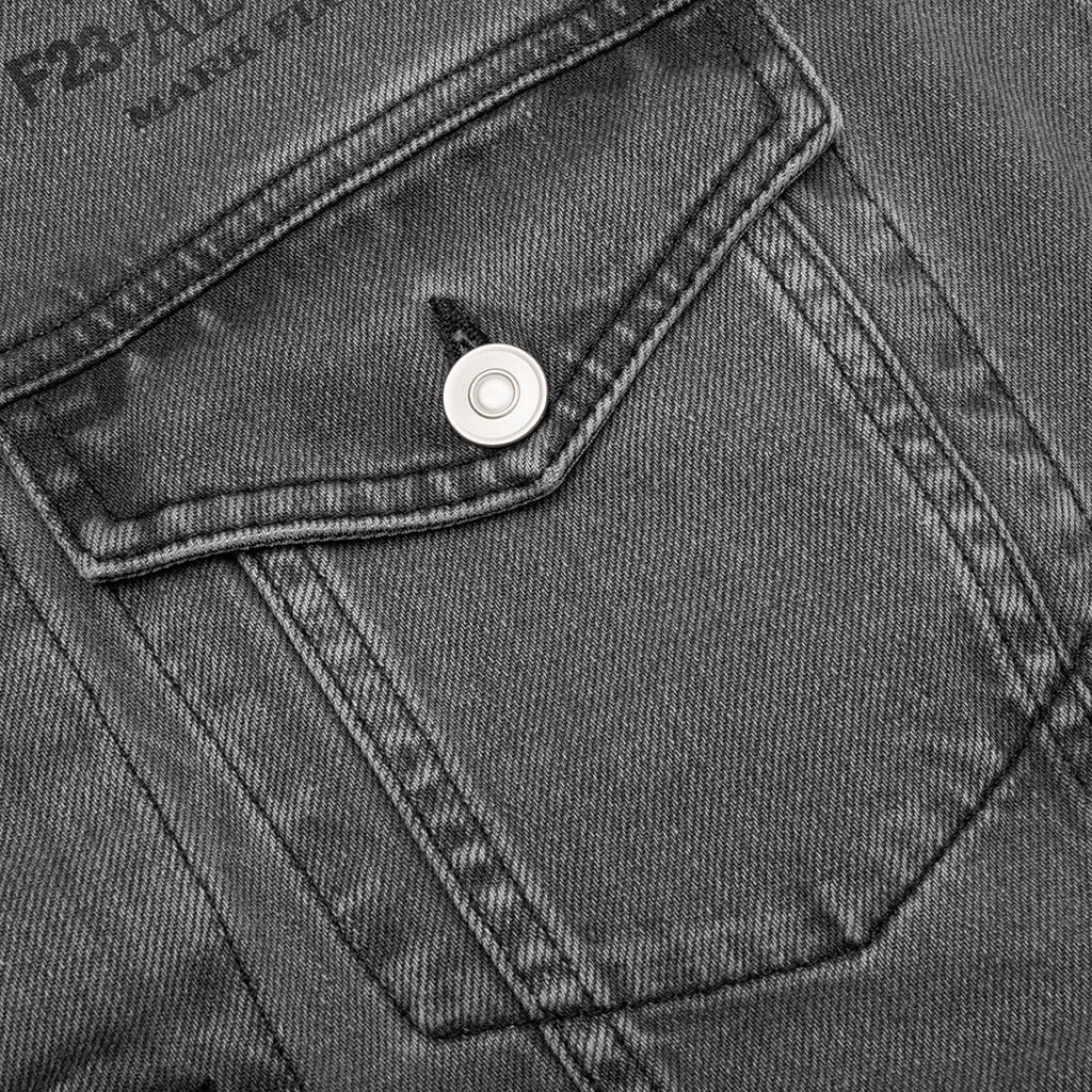 Mark Flood Square Denim Jacket - Washed Black - Image 4