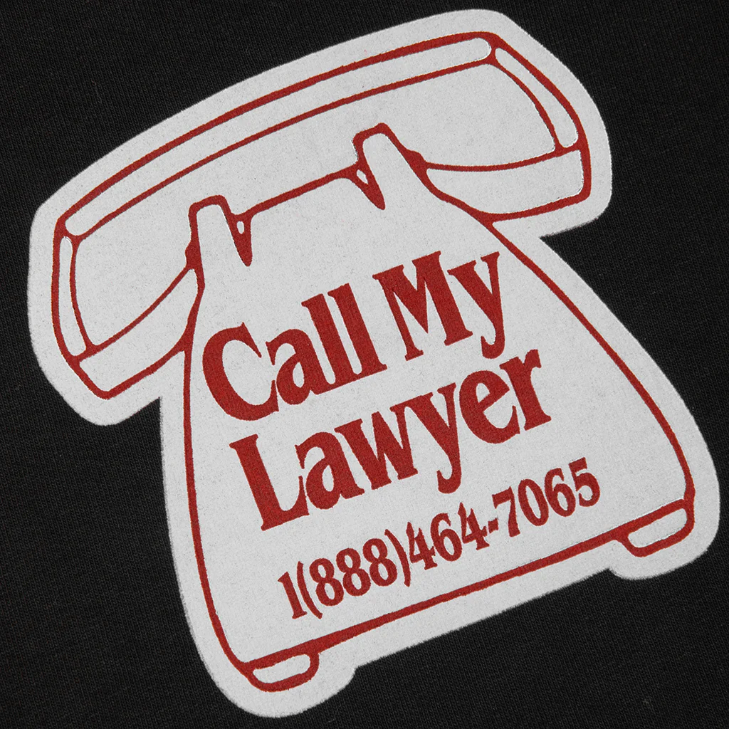 Call My Lawyer Magnet T-Shirt - Washed Black - Image 3