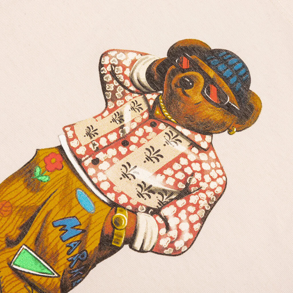 Folk Fitted Bear T-Shirt - Unbleached Cotton - Image 3