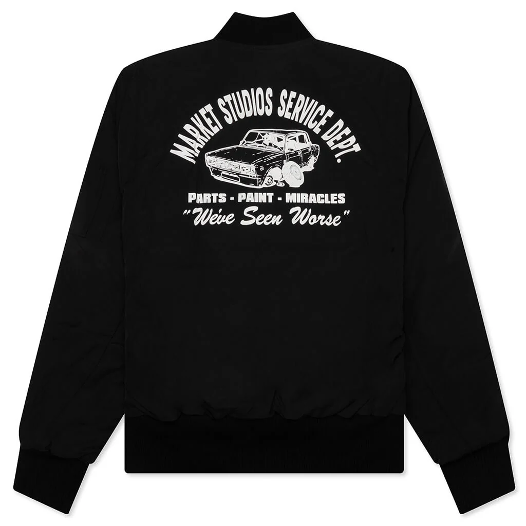Handyman Reversible Bomber Jacket - Pirate Black/Wood Camo - Image 2