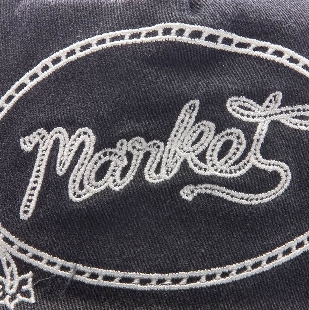 Market Lasso Lockup 5-Panel Hat - Pirate Black - Image 2