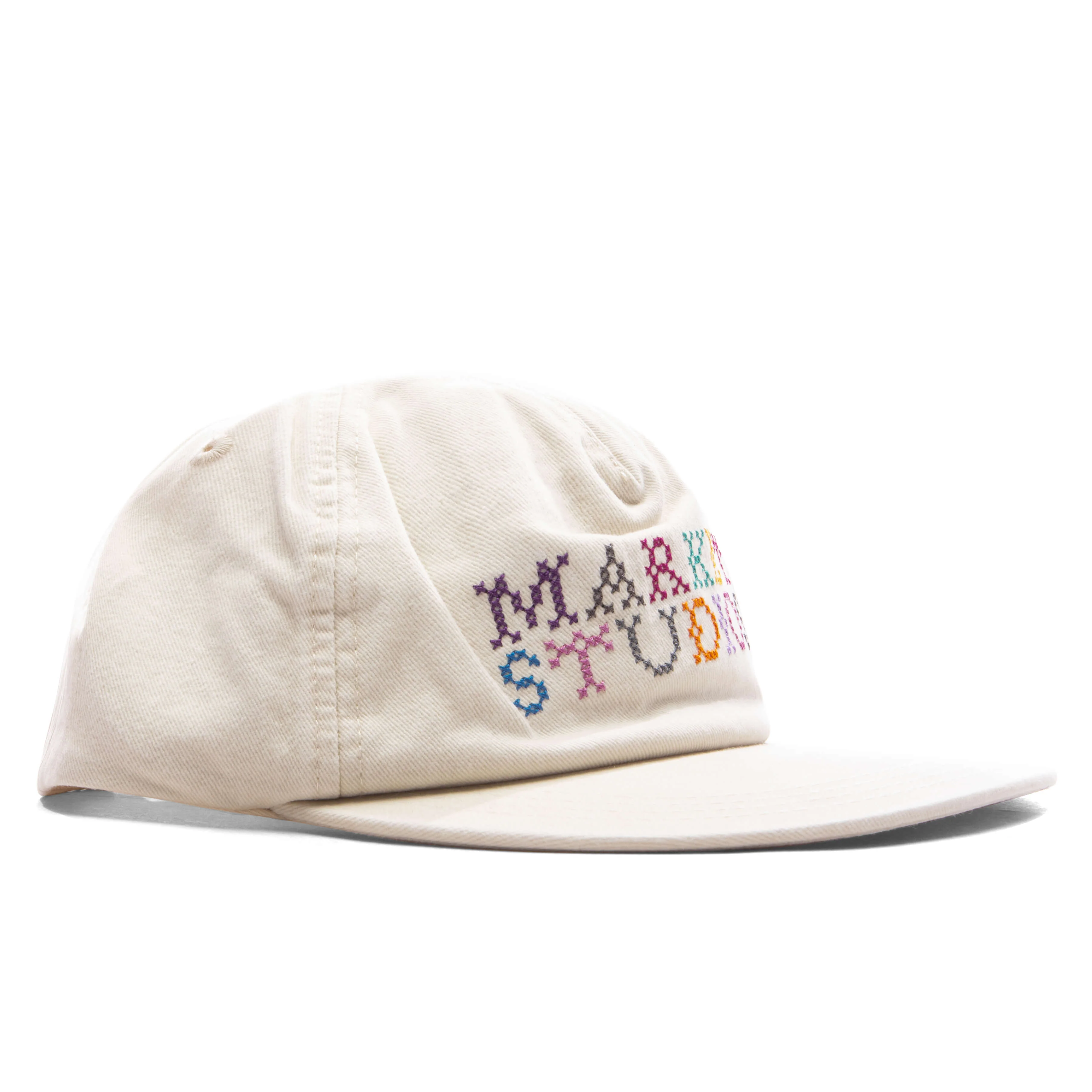 Needlepoint 5-Panel Hat - Unbleached Cotton - Image 3