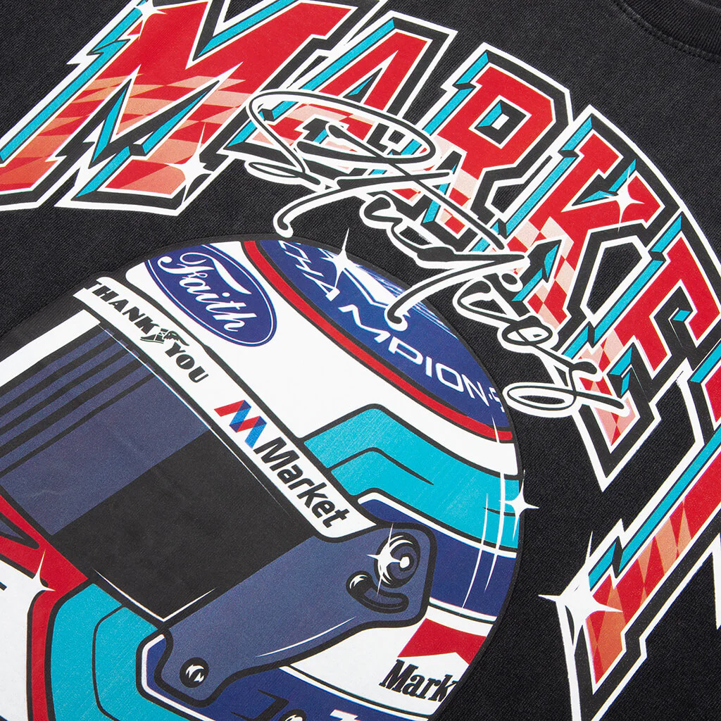 Racing Helmet T-Shirt - Black - Image 3