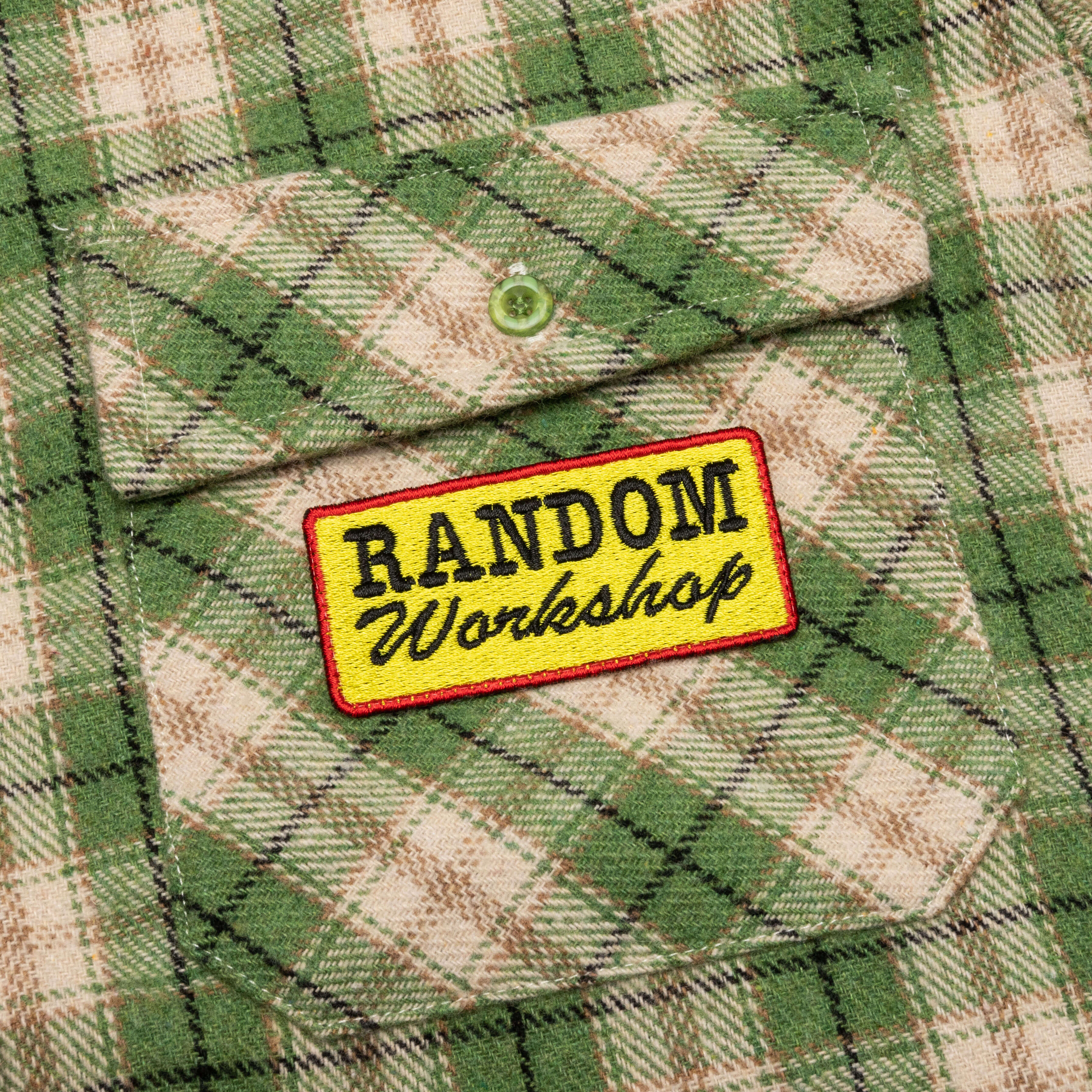 RW Patch Flannel Shirt - Green - Image 3
