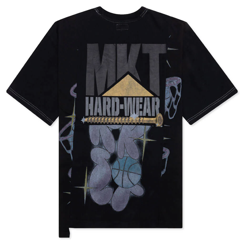 RW Reworked 6 Panel T-Shirt - Overdyed Black - Image 2