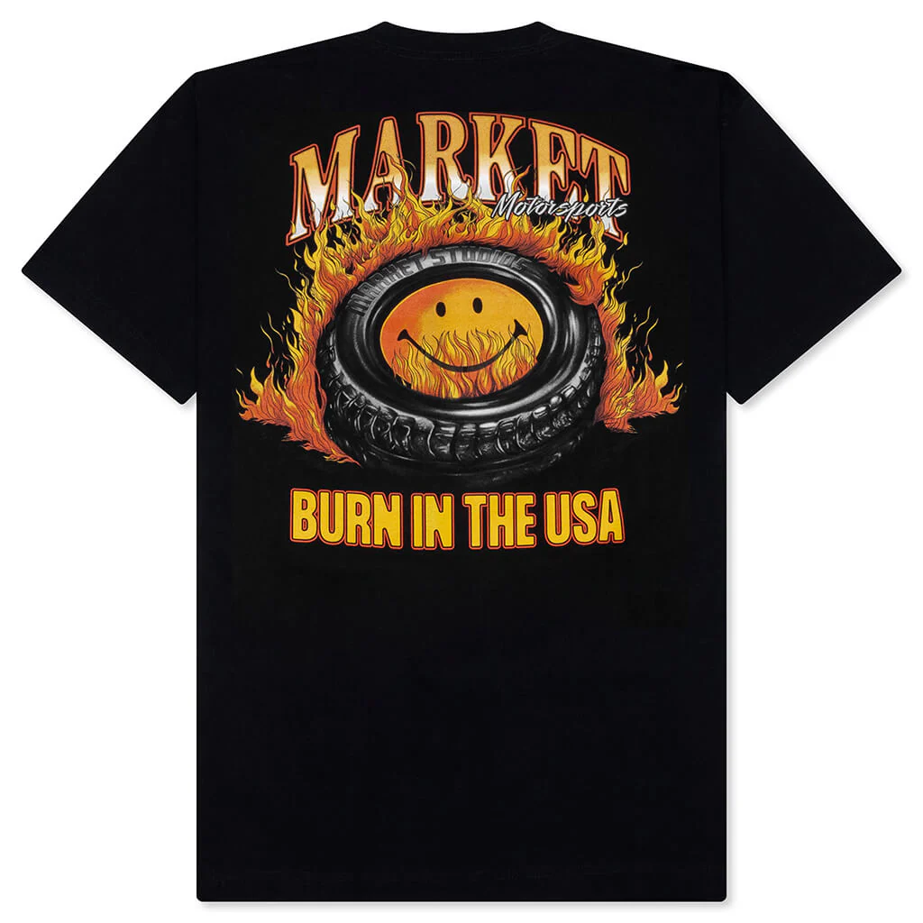 Smiley Burnt Rubber T-Shirt - Pirate Black - Image 2