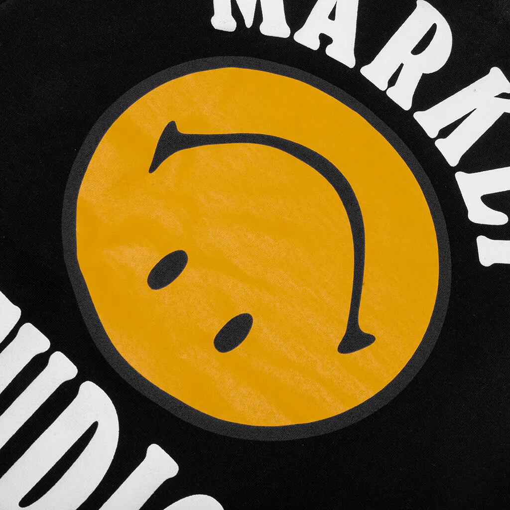 Smiley Upside Down Lockup Hoodie - Jet Black - Image 5