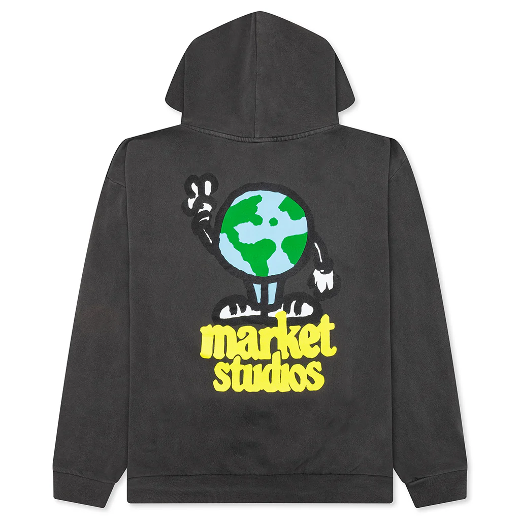 World Peace Hoodie - Washed Black - Image 2
