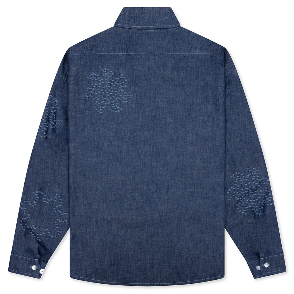 Chambray Oversized Shirt - Orion Blue - Image 3
