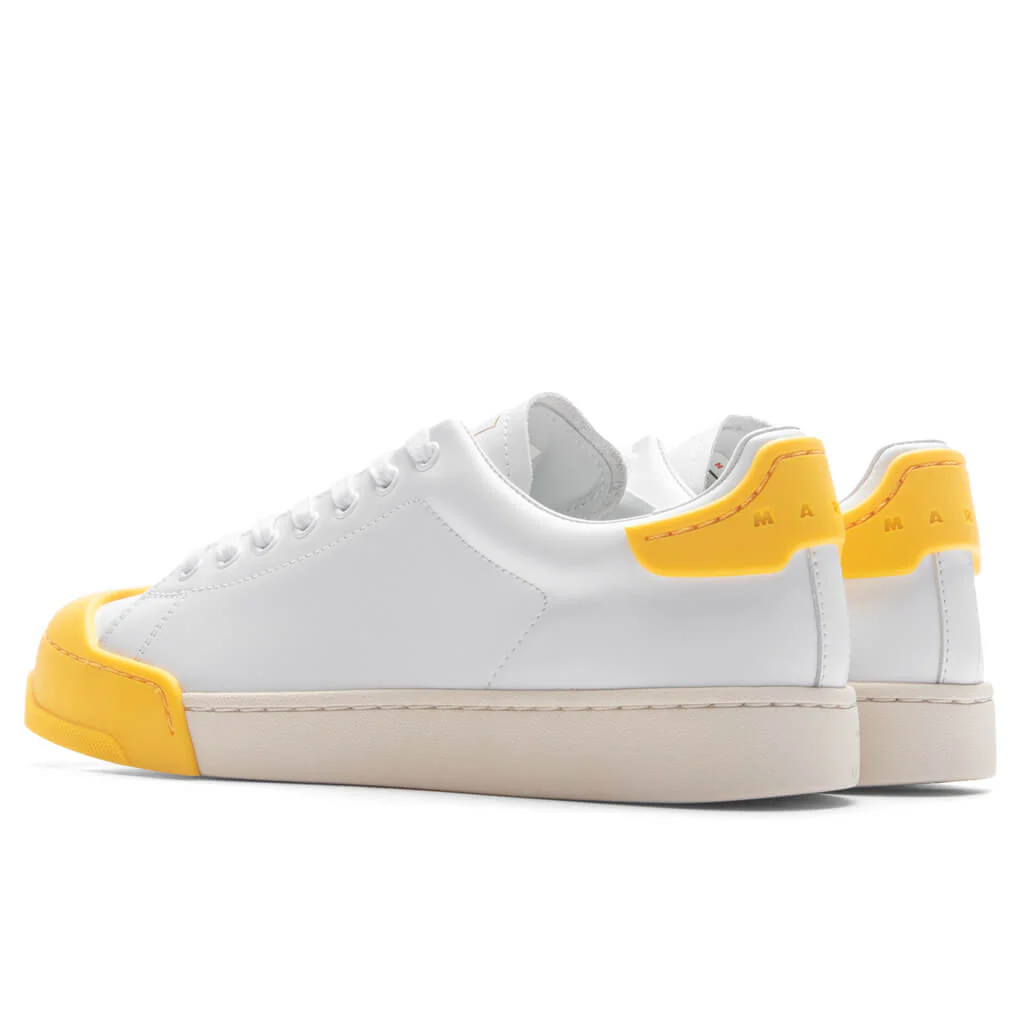 Leather Sneakers - Lily White/Yellow - Image 3