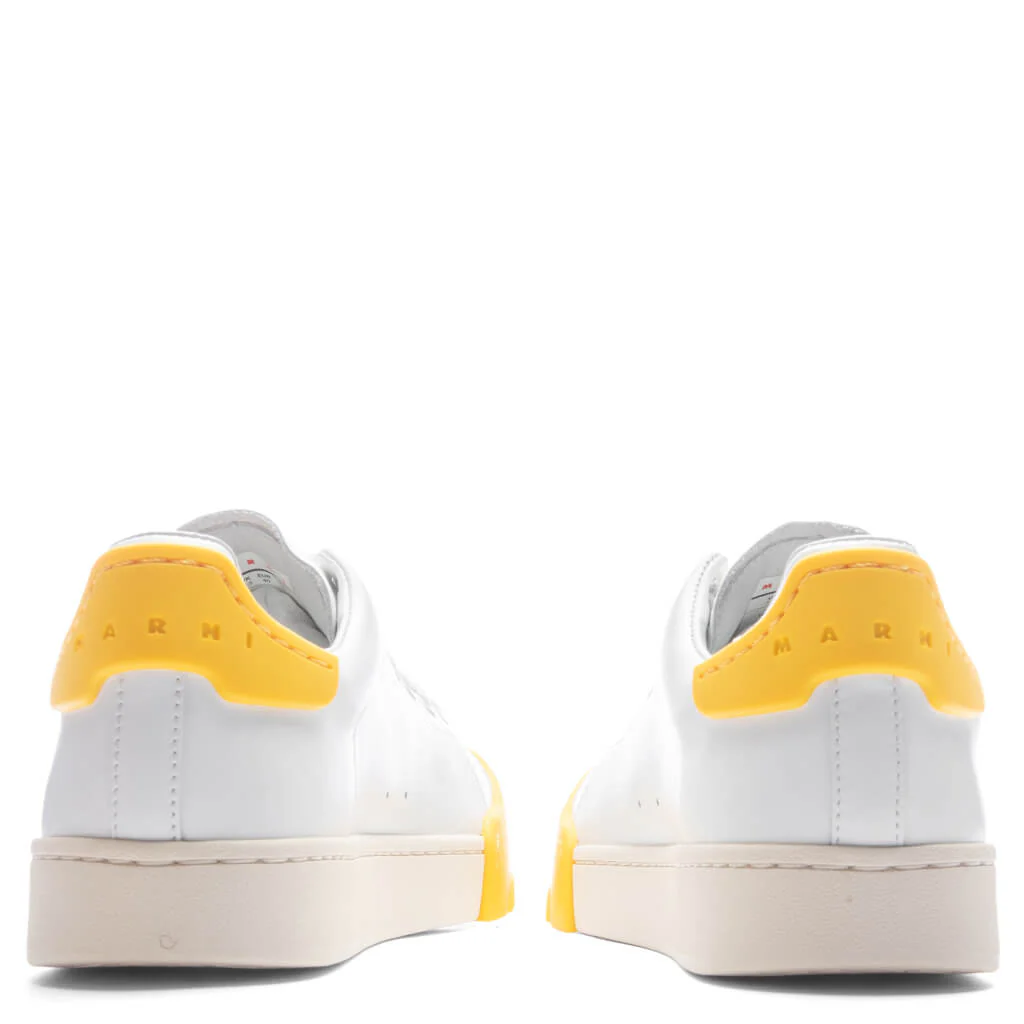 Leather Sneakers - Lily White/Yellow - Image 4