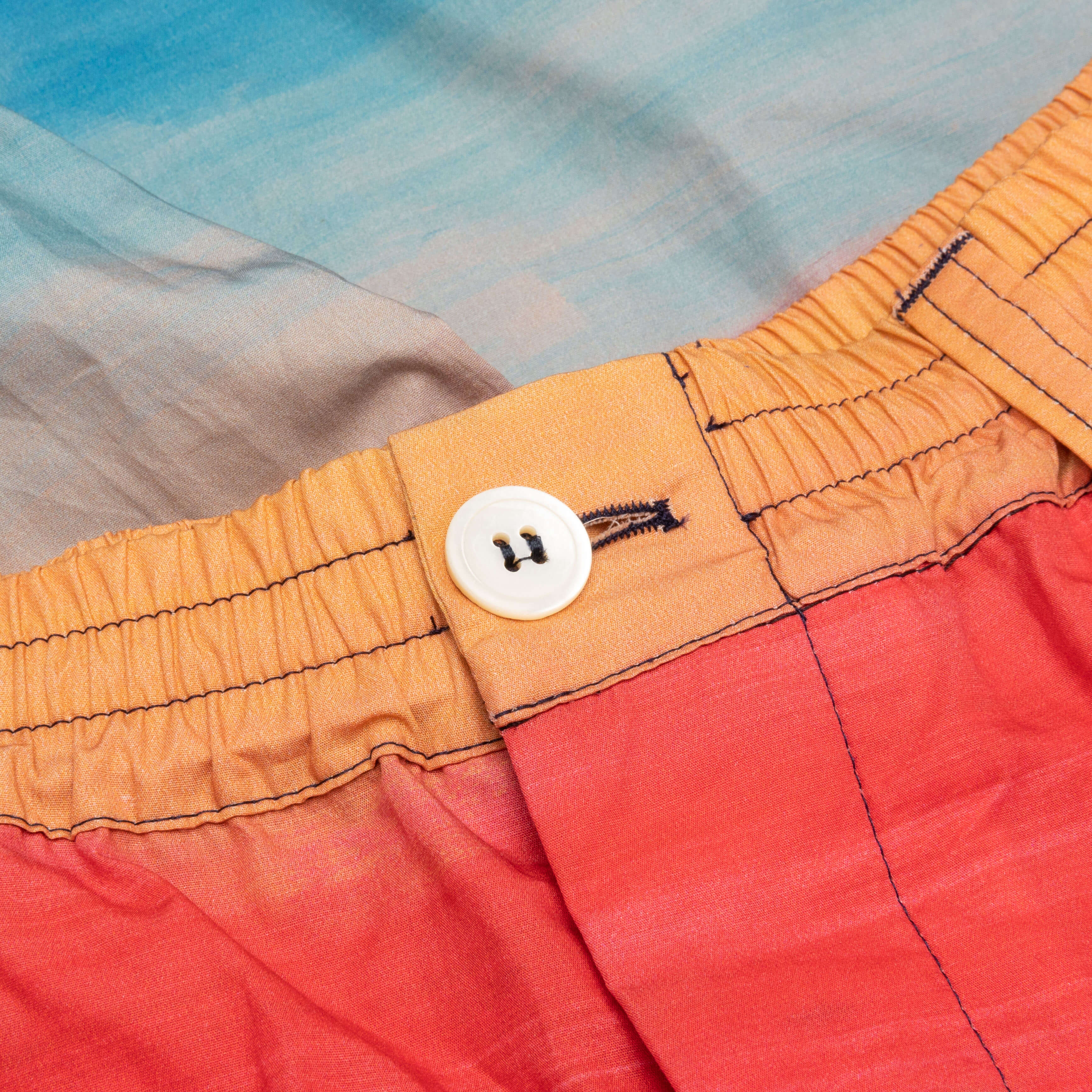 Poplin Stretch Waist Shorts - Multicolor - Image 3