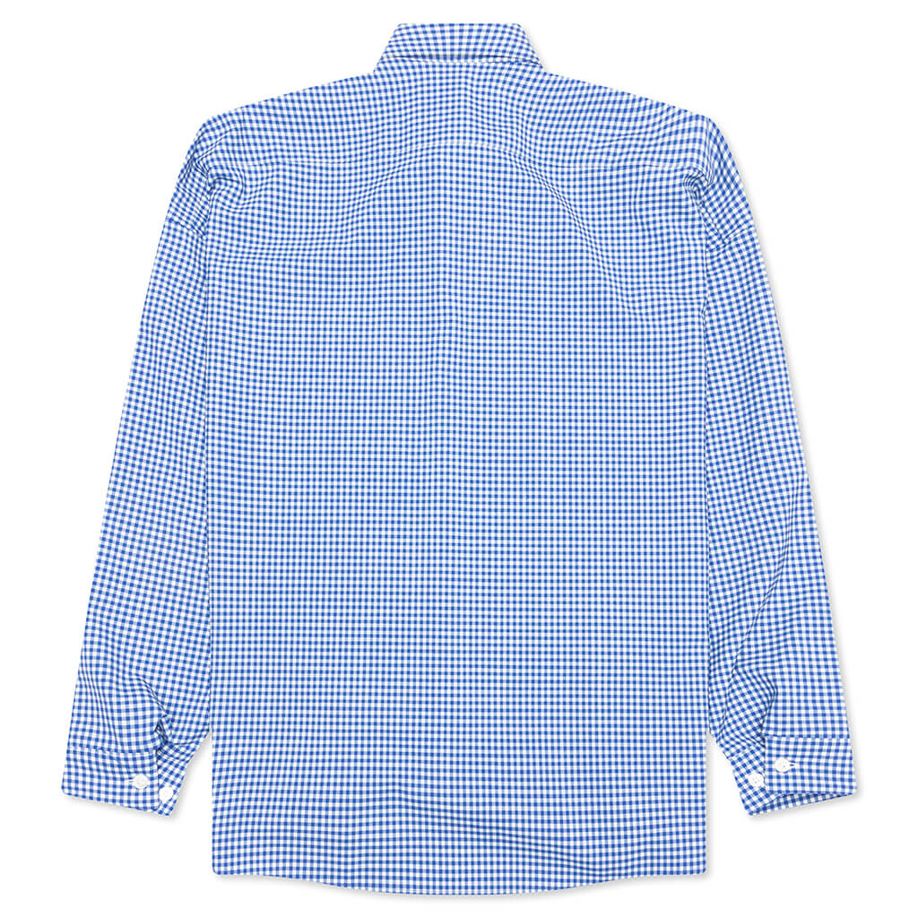 Checked Wool Shirt - Blue/White - Image 2