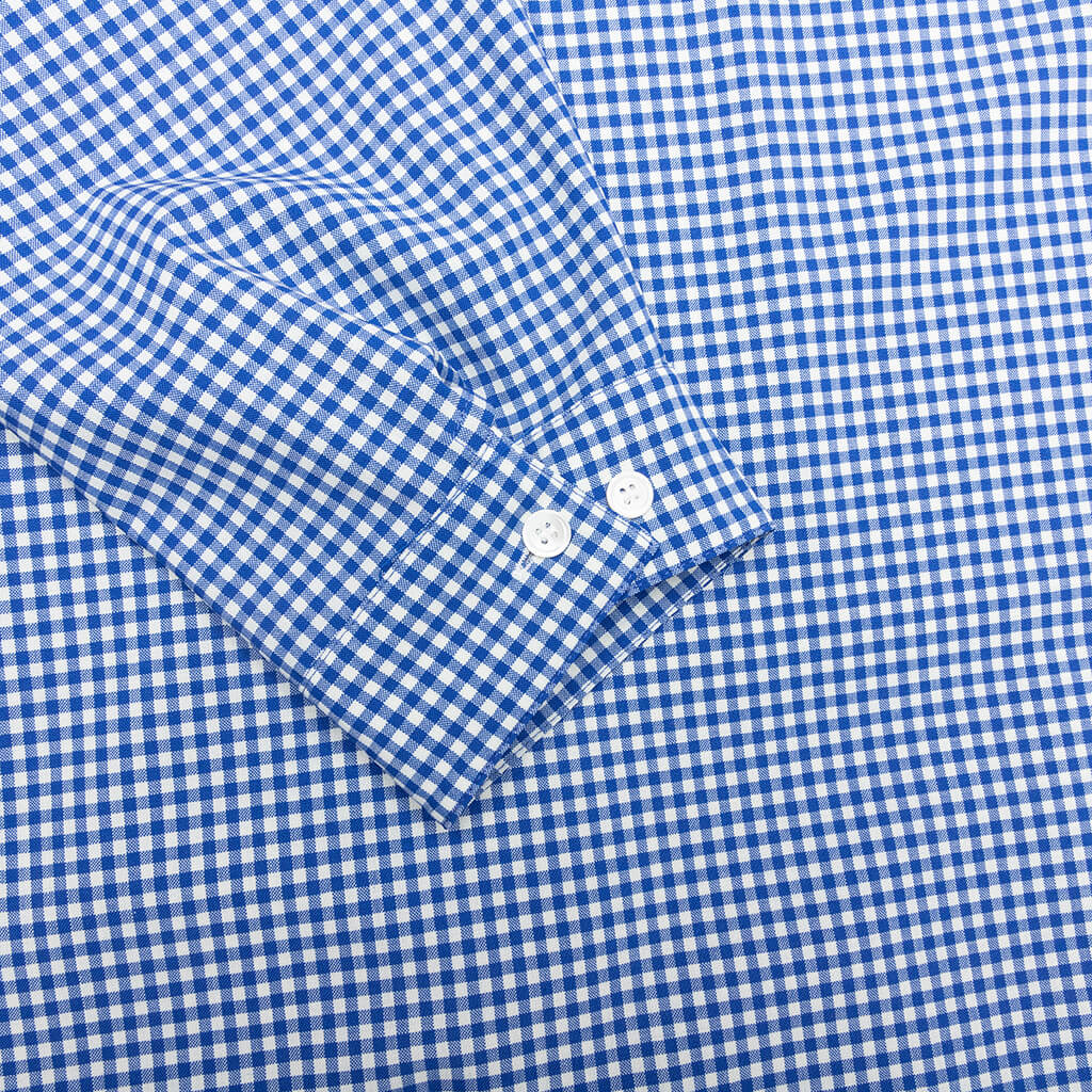 Checked Wool Shirt - Blue/White - Image 3