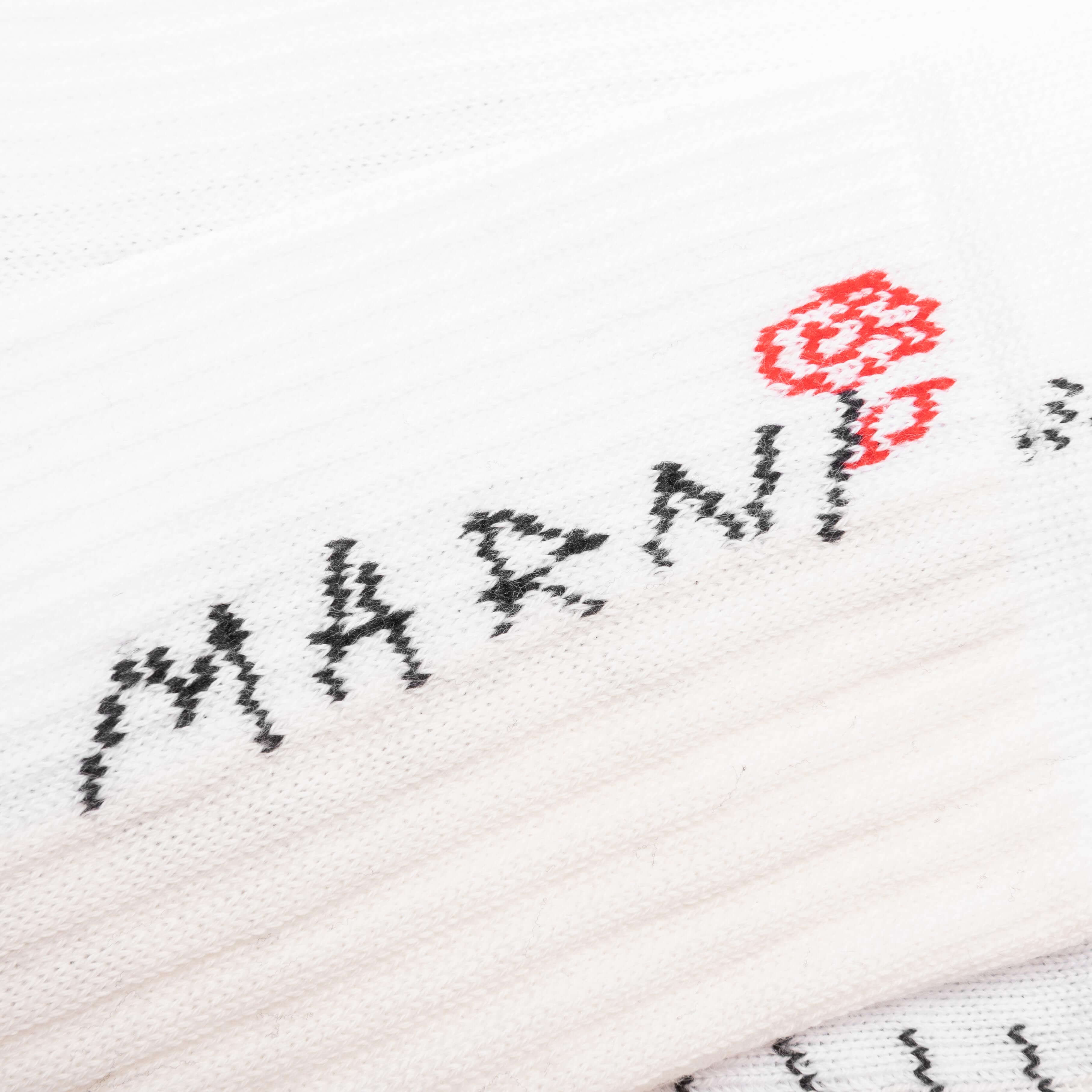 White Cotton Socks 12 Gauge Graphic - Lily White - Image 2
